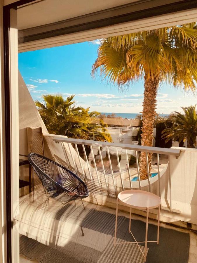 Le Cali, P2 Cabine Dans Une Residence Avec Piscine, Vue Mer Et Parking Prive La Grande Motte Bagian luar foto